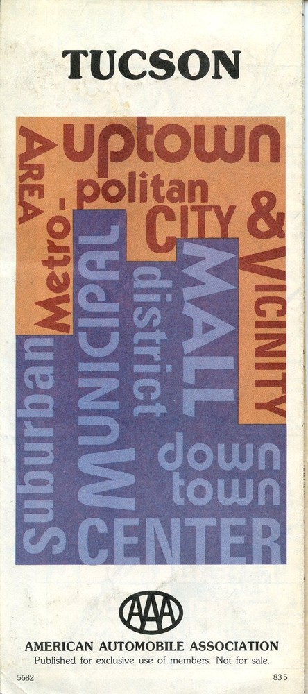Fold out Map AAA Tucson 1990's