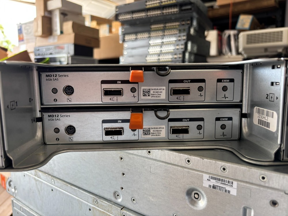 Dell PowerVault MD1200 E03J Storage W/ 2x 600W PSU + 2x MD12 Controller Module