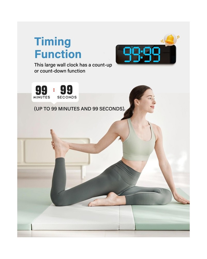 Digital Wall Clock, Digital Clock Large Display with Remote Control... Fast Ship