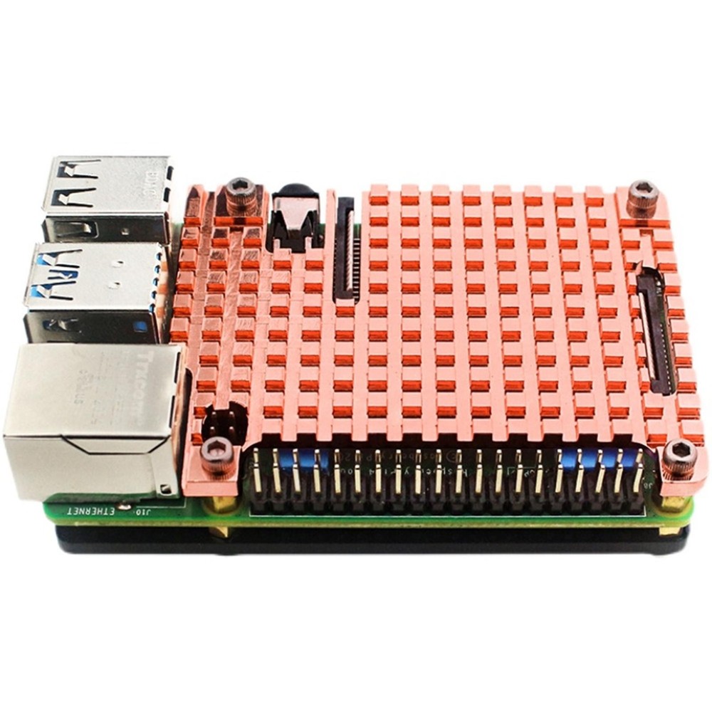 Replacement Copper Heatsink Protective Passive Cooling Case For Raspberry Pi 4B