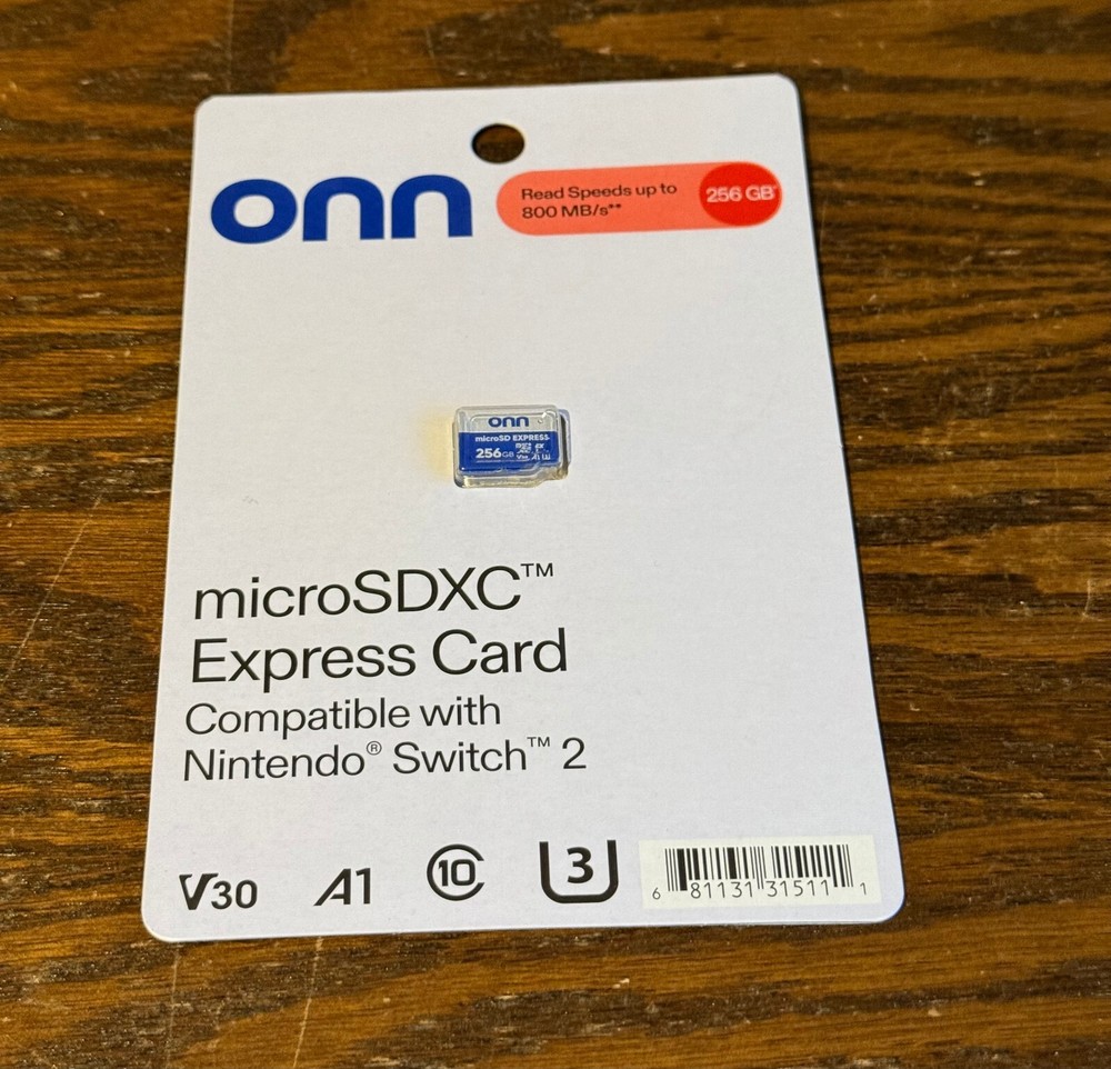 Onn 256GB microSD microSDXC Express Card - Compatible w/ Nintendo Switch 2 - New