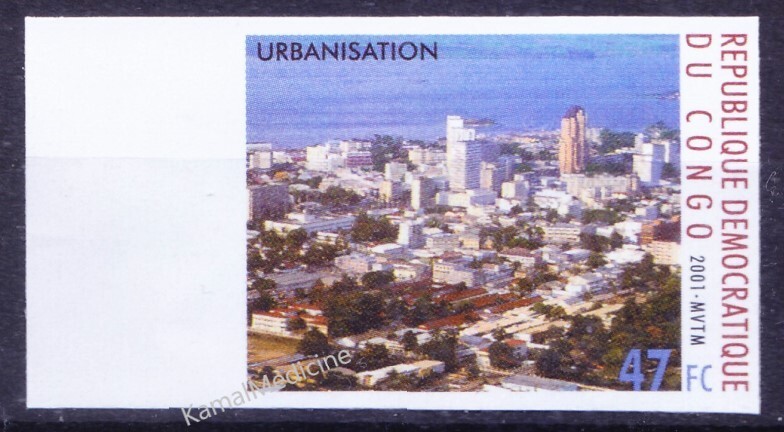 Congo 2001 MNH Imperf, Millennium, Urbanisation, Buildings