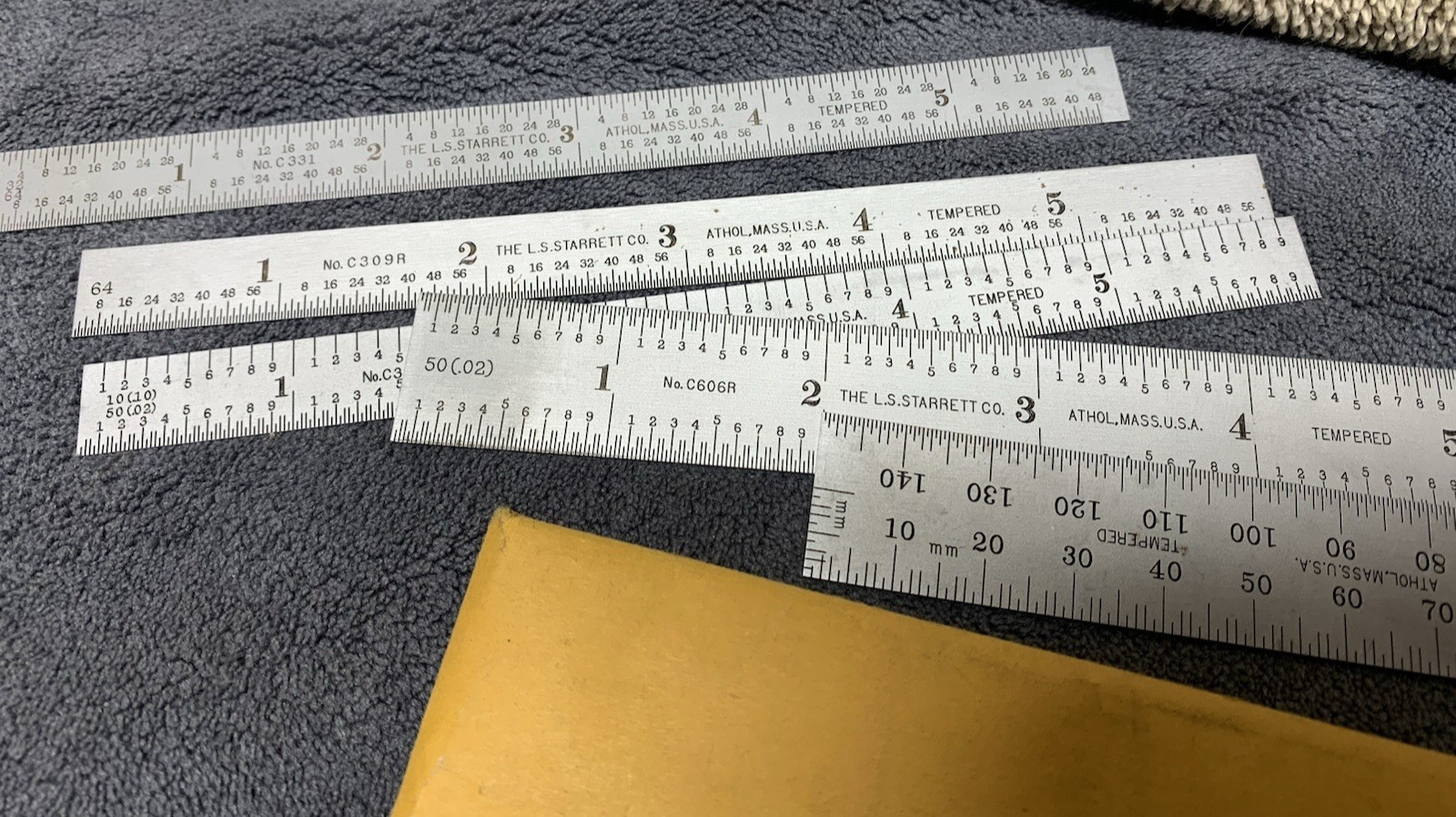 Machinist Tool Lot of 11 Starrett Scales New & Used