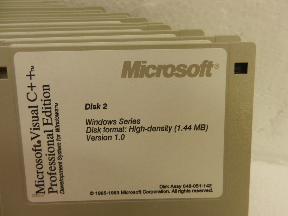 Microsoft Visual C++ VERSION Ver. 1.0 Professional Edition - 20x Floppy Disks