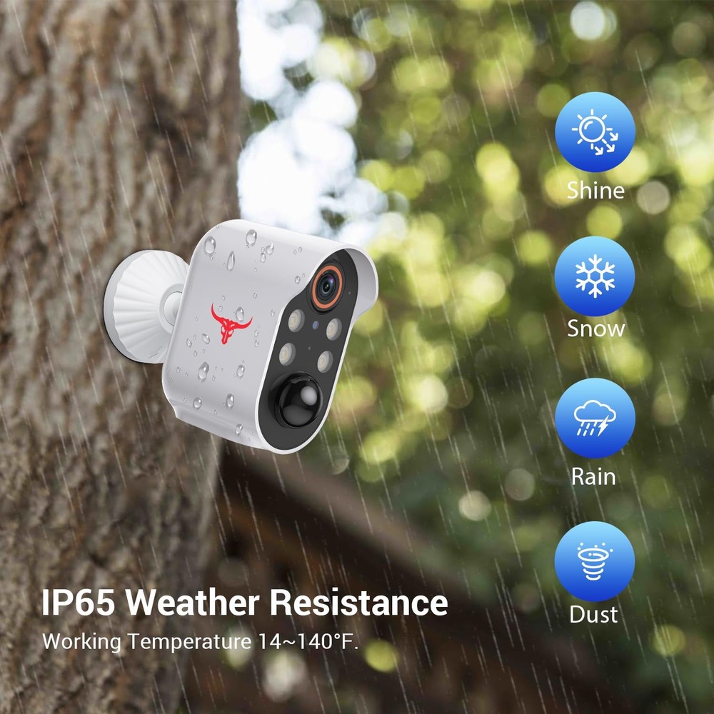 1 Pack Wireless Security Camera System Smart Night Vision Outdoor WiFi Cameras
