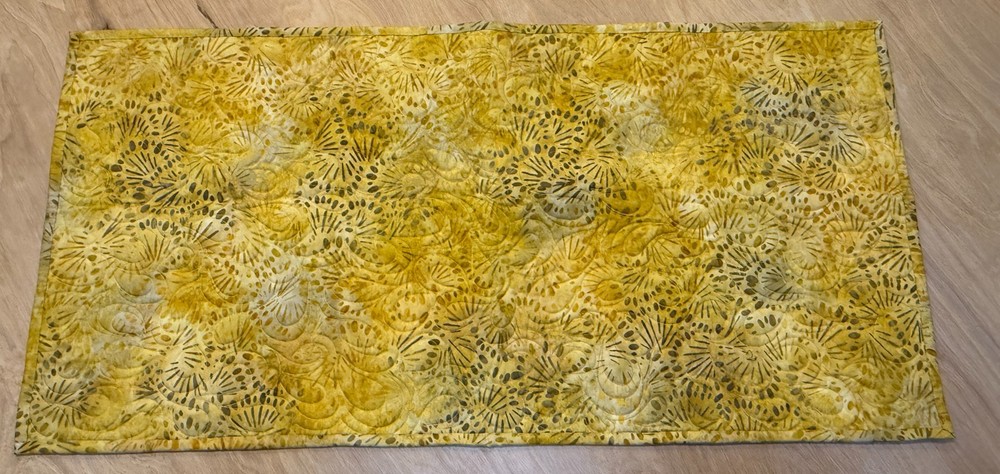 Quilted Autumn Table Runner made with Batik Fabrics