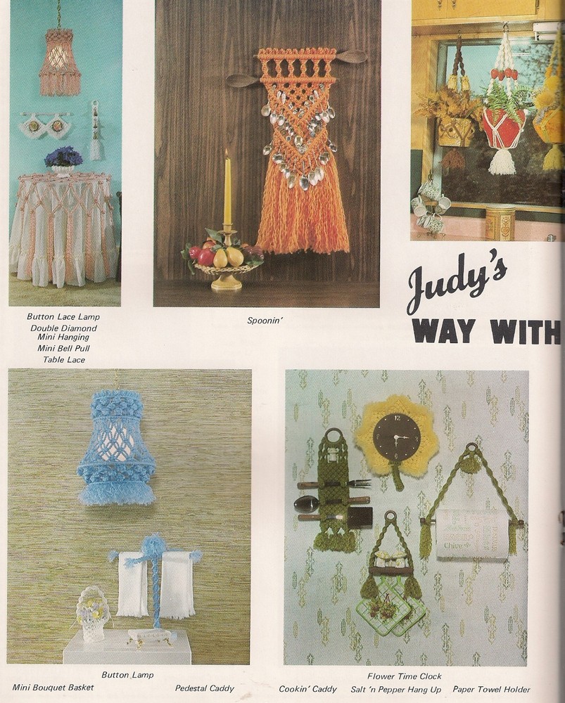 Hanging Table, Mug Rack & Bathroom Patterns - Craft Book:Judy's Way With Macrame