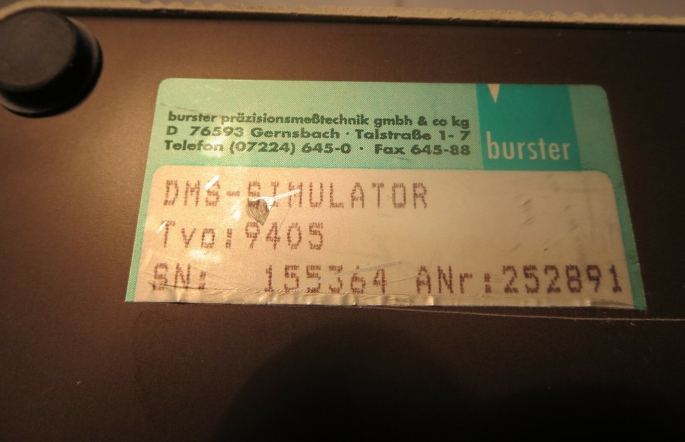 Burster, transducer simulator, mV/V simulator, model 9405