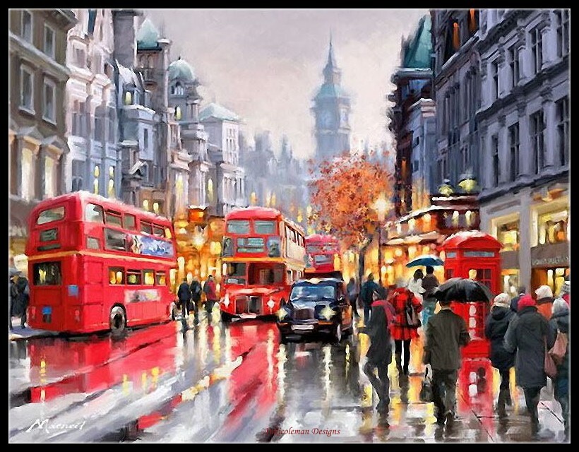 Whitehall in Snow - Chart Counted Cross Stitch Patterns Needlework DIY DMC