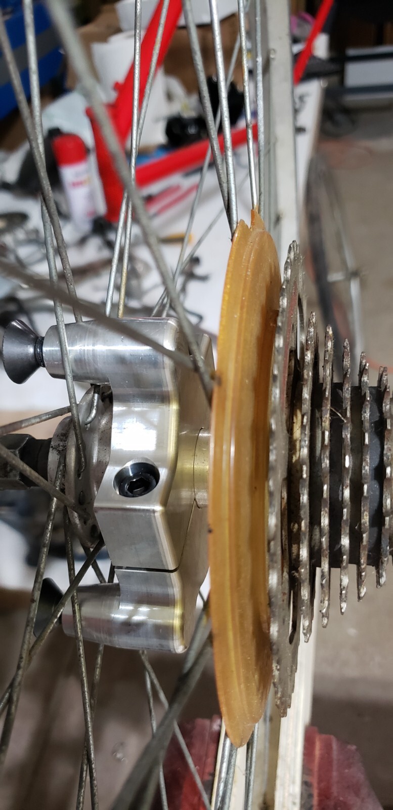 Rear Wheel Hub Adapter CNC Fully Made for Spoke Bike Wheel-Gas Motorized Bicycle