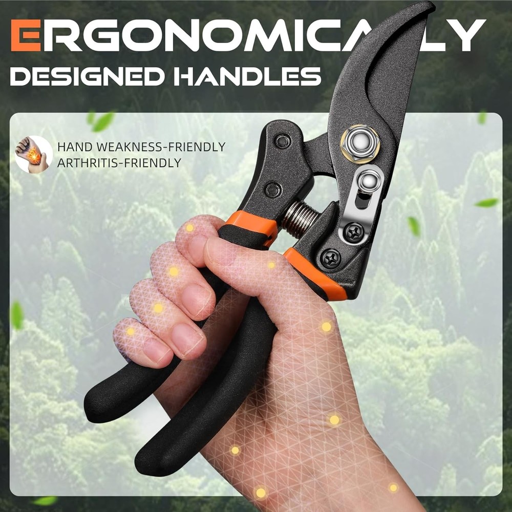 DECERK® 8.5" Professional Pruning Shears - Cuts 4X Easier with Ultra Sharp Japa