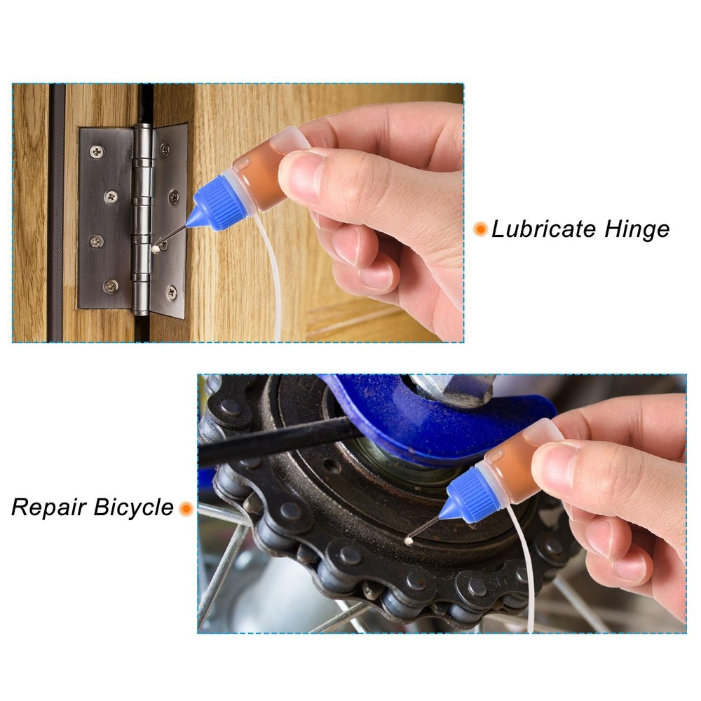 Needle Tip Bottle Precision Plastic Applicator 5ml Blue Hood 20pcs