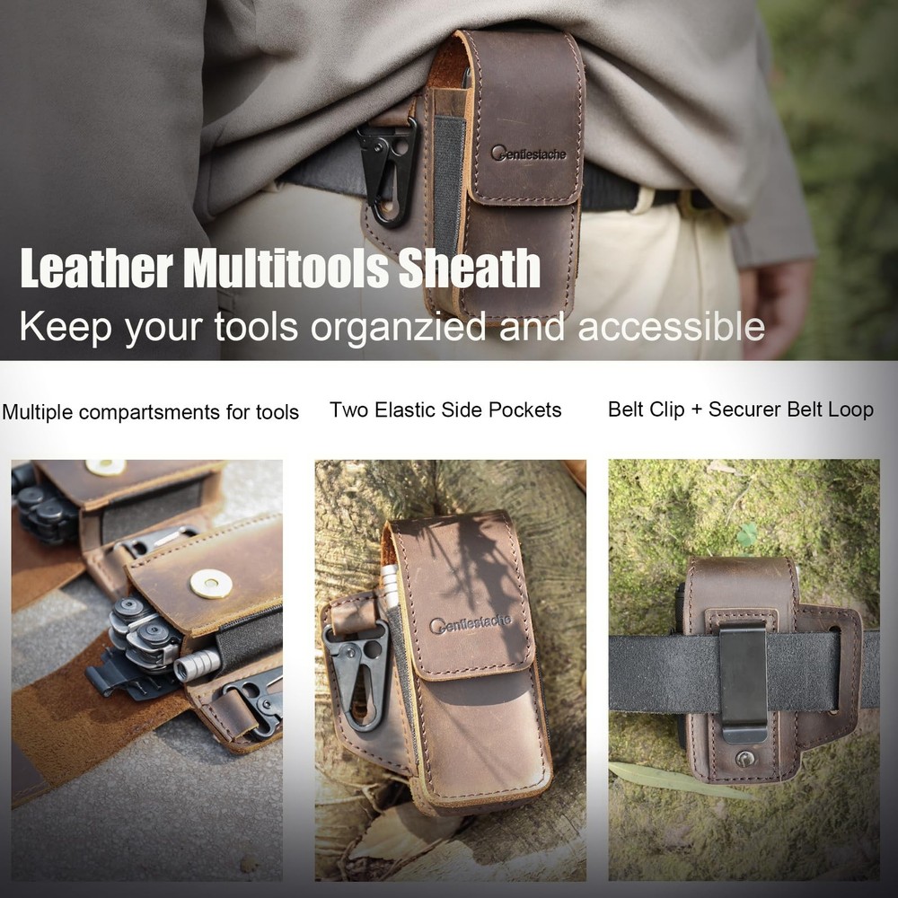 Leather Multitool Sheath - Leather Multitool Holder Fits Leatherman Surge, Ge...