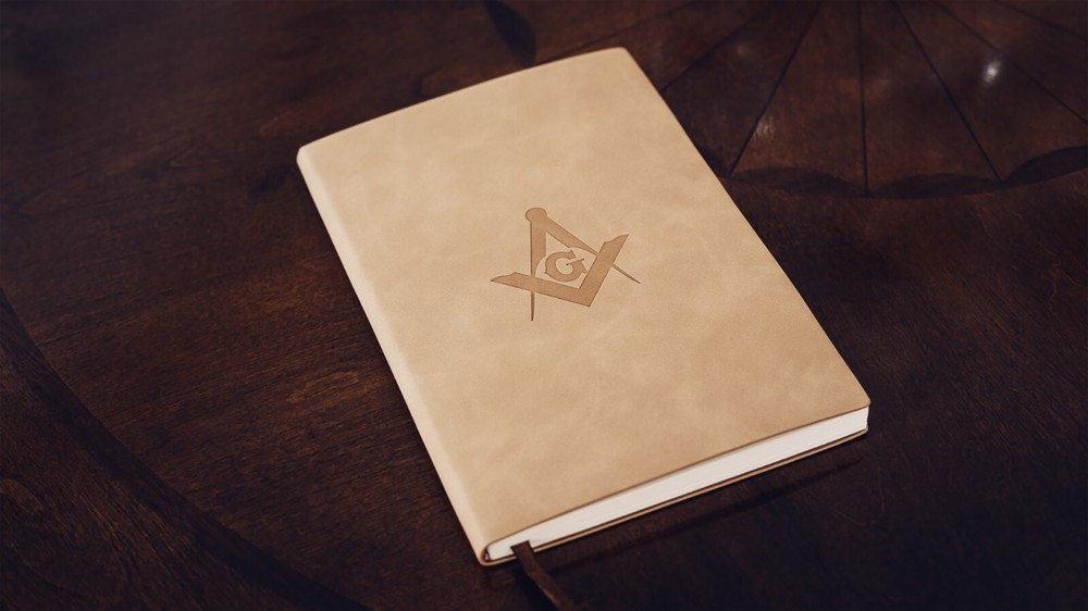 Square & Compasses Masonic Bound Journal [Tan]