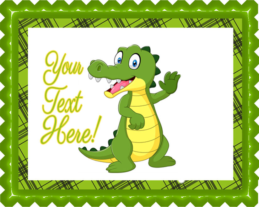 Funny Dragon - Edible Cake Topper or Cupcake Topper