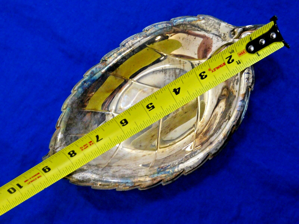 International Silver Company Leaf Shaped Bowl Dish Silver Plate 348