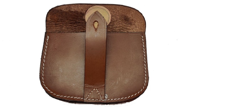 Leather Ammo Pouch for British Sam Browne Belt ( TAN )
