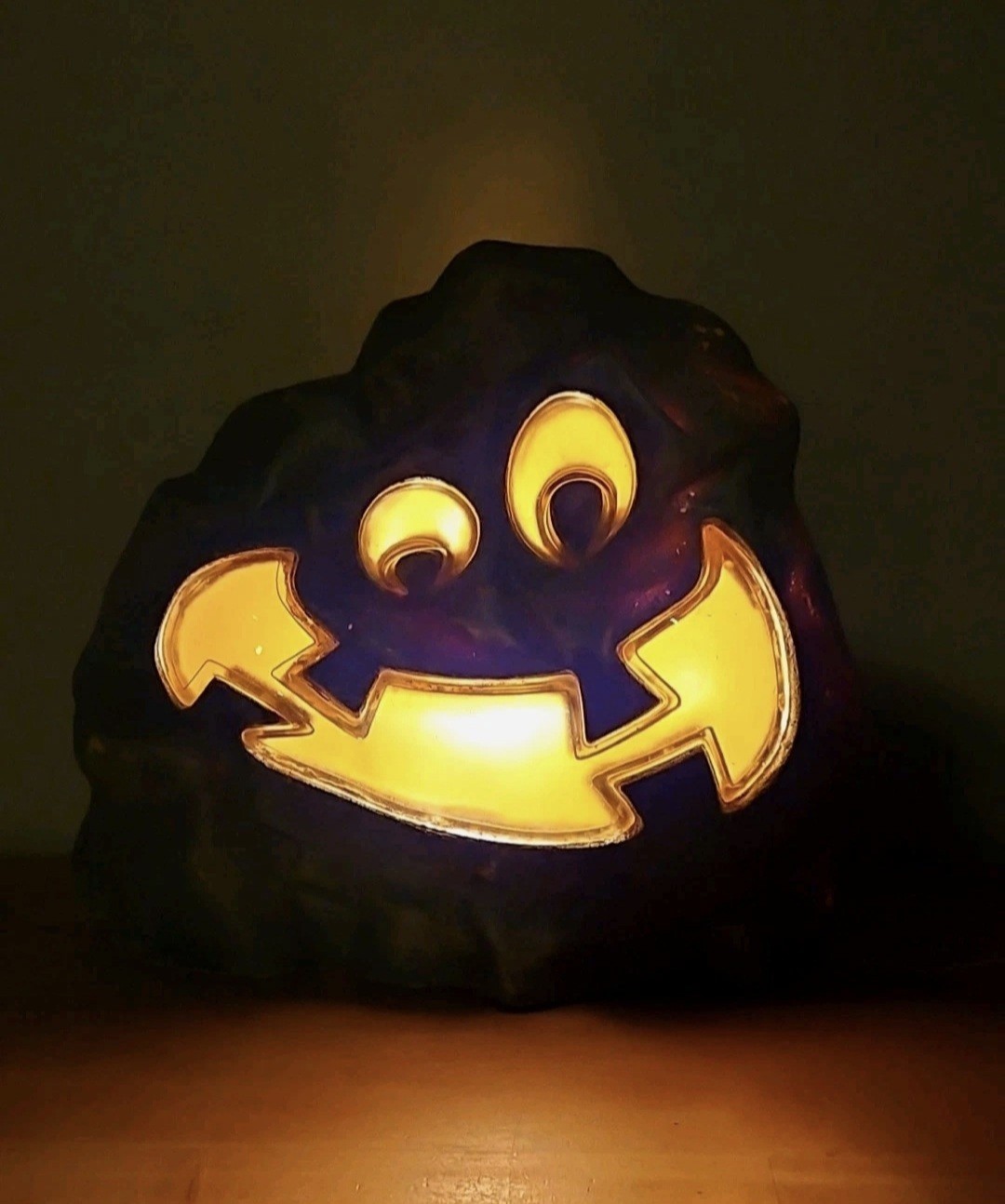 Vintage 2003 Blowmold  Jakks Pacific Lighted Indoor Outdoor Halloween Rock Face