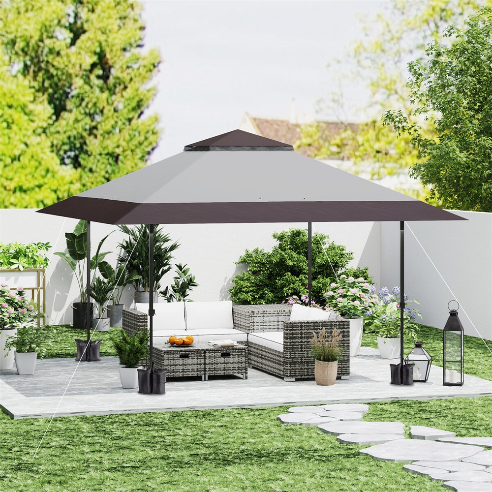 Pop Up Gazebo Canopy Tent Light Gray