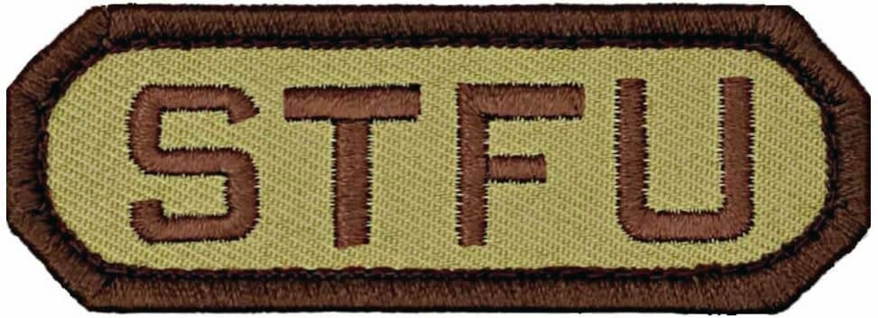 STFU Embroidered Morale Patch |2PC HOOK BACKING 3"x1"