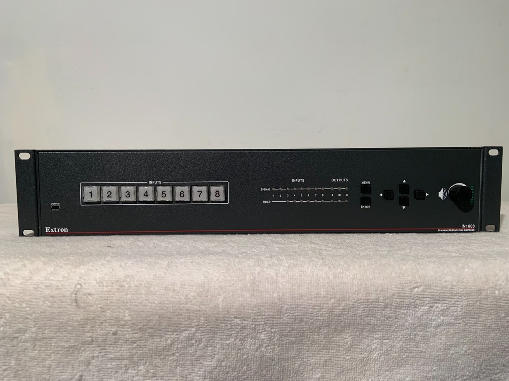 Extron IN1608 MA Scaling Presentation Switcher, 2U **BLINKING #1 LIGHT**