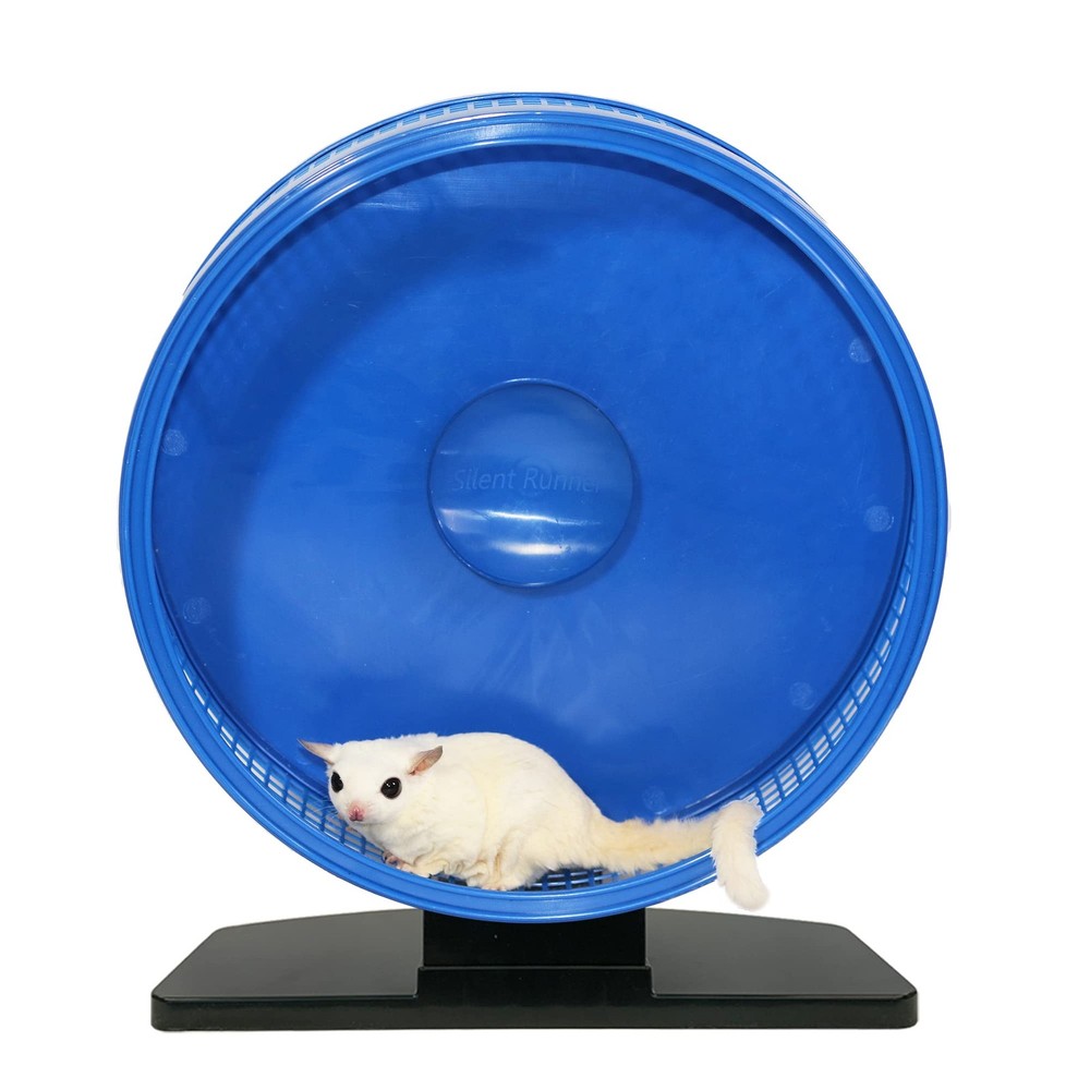 Silent Runner Pro | Sugar Glider Exercise Wheel Black with Attachment