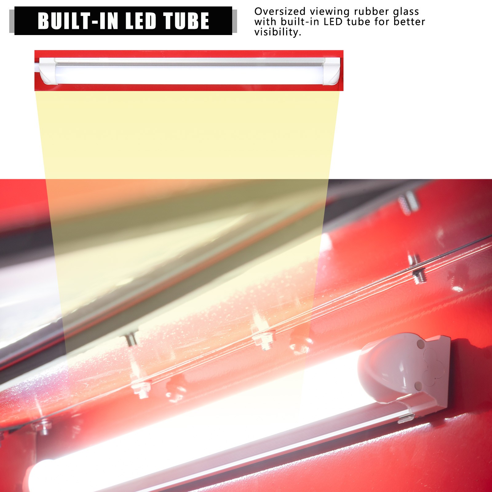 60 GAL SandBlaster Cabinet Bench Top Sand Blaster Large Blast Garage Red