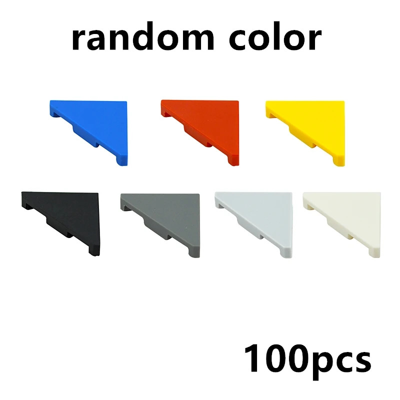 100Pcs MOC Smooth Bricks 35787 Flat Tile 45° Cut 2 x 2 Triangular Plate
