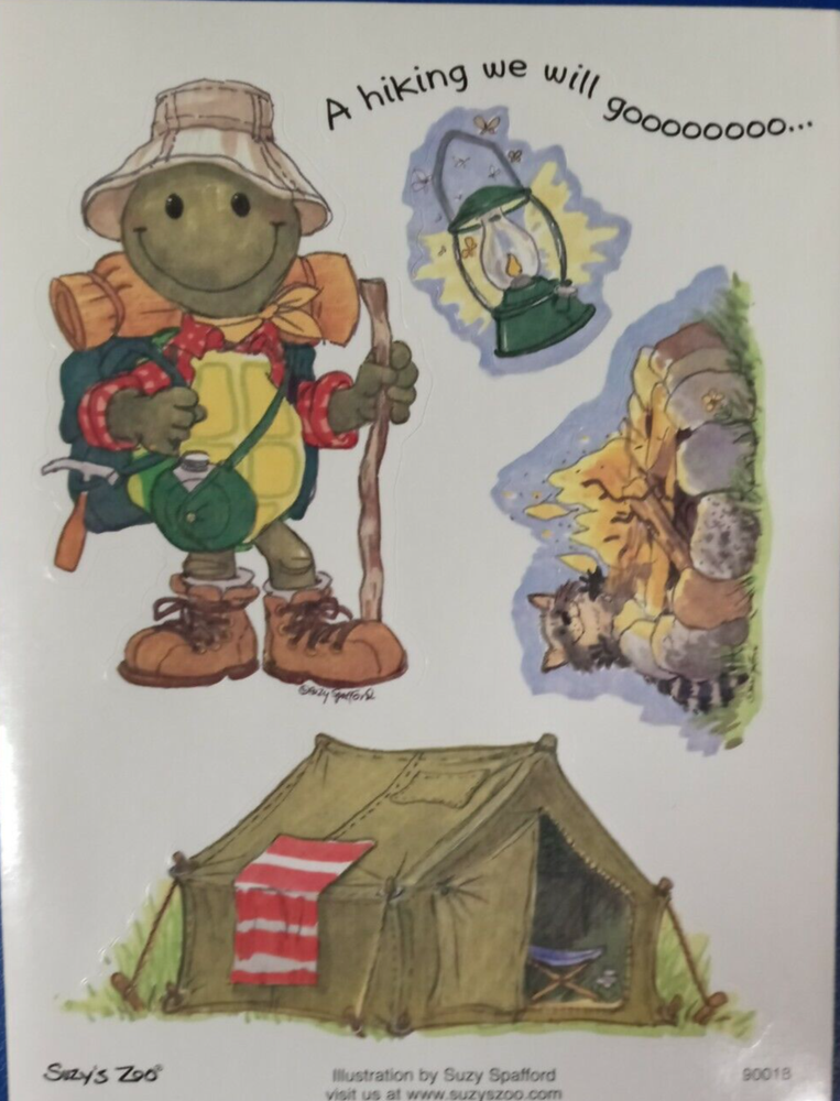 SUZY'S ZOO CAMPING TURTLE STICKER SHEET
