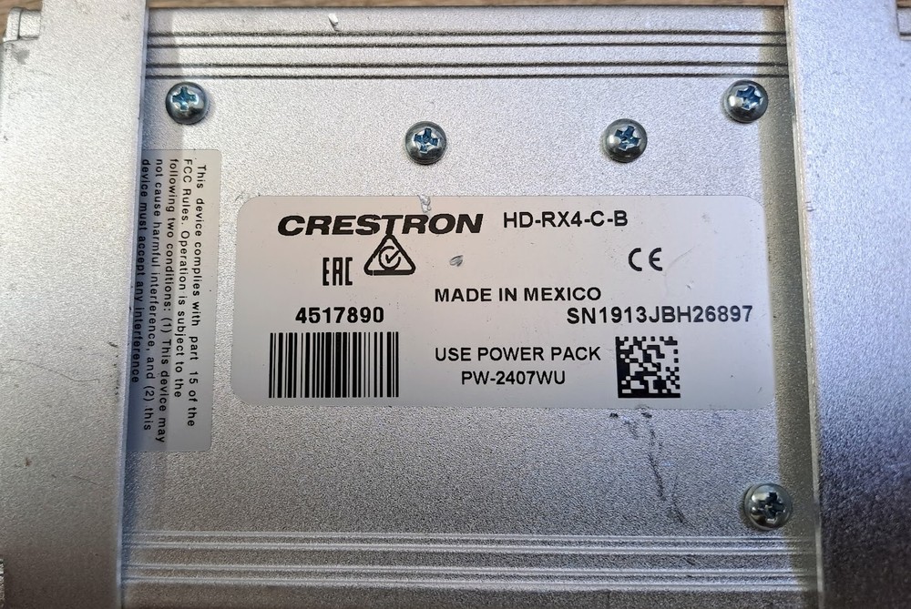 Crestron HDRX4CB Shielded Twisted Pair HDMI Receiver 4517890