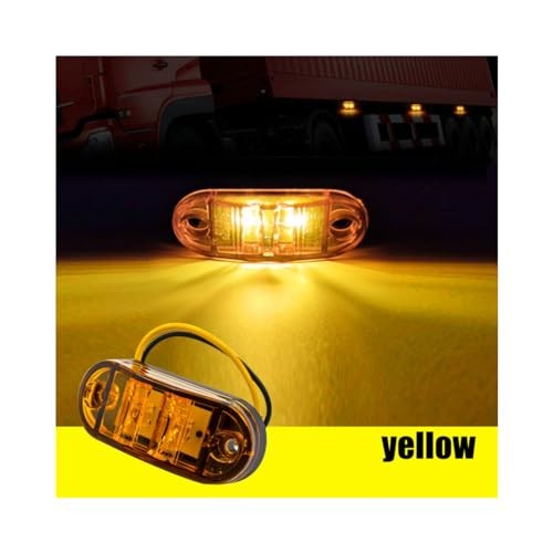 4 Pcs 2.5 Inch 9-30V side tail lights, 2 Diode Waterproof LED, E4 trailer side