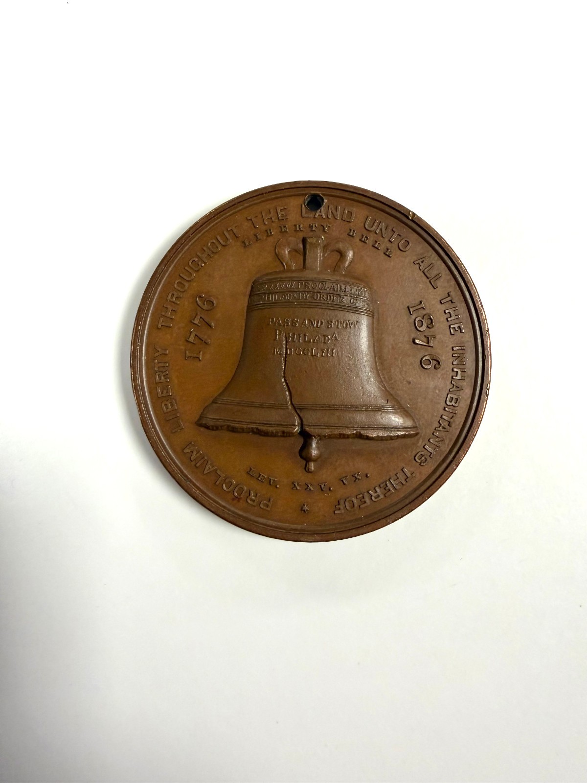 1876 United States Centennial Medal, So Called Dollar HK25 With No Key F.