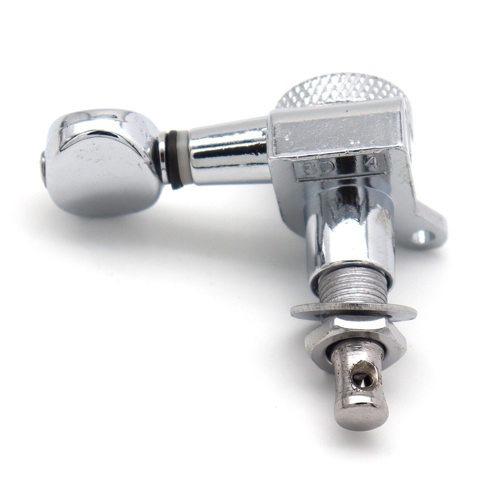 6R inline Guitar Threaded Locking Tuners String Tuning Pegs Machine Heads Silver