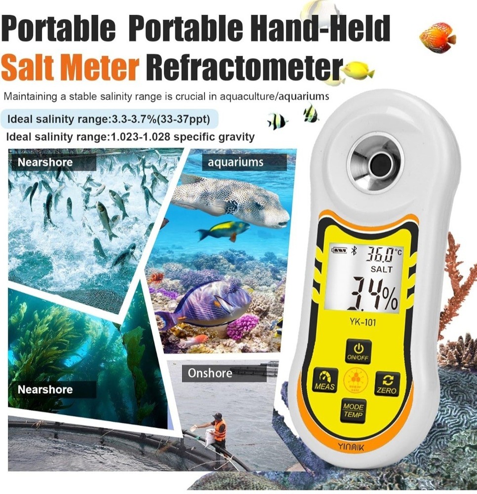 Smart Refractometer Brix Salt Meter - Brix Refractometer & Salinity Tester