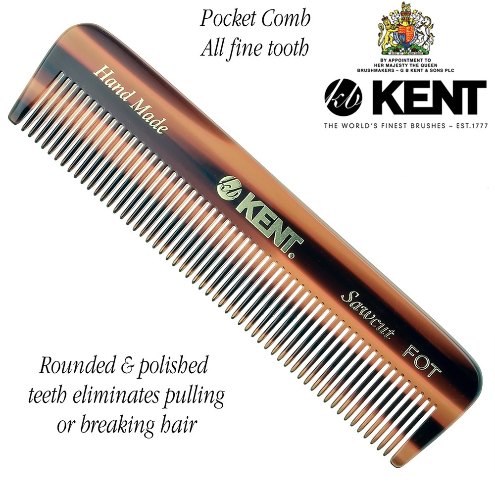 4.5" Handmade Fine Tooth Pocket Comb