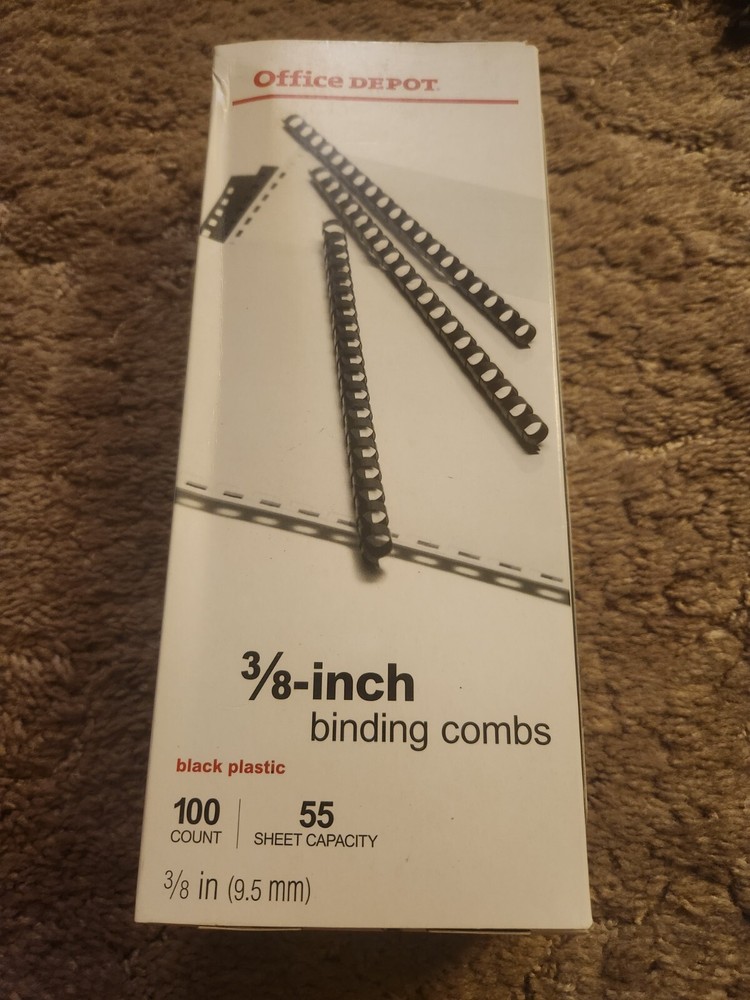 Office Depot Binding Combs 3/8-inch 100 Ct. Black
