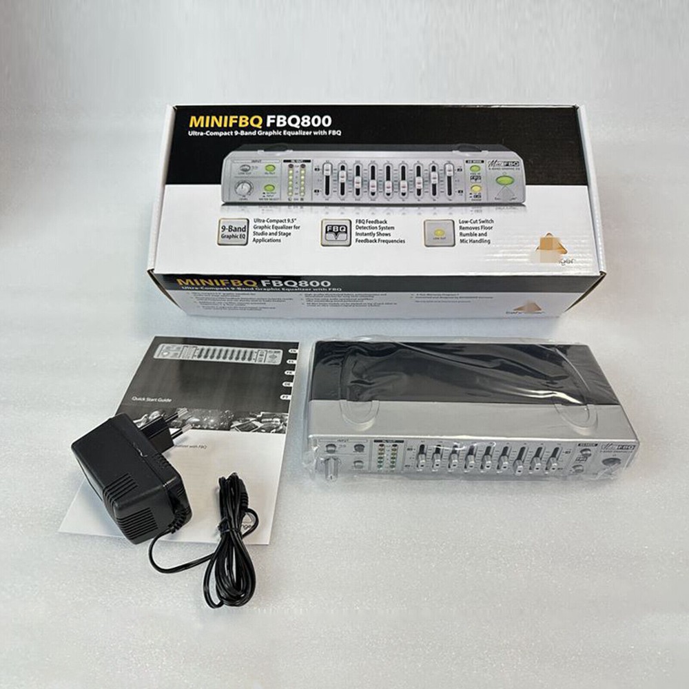 FBQ800 Ultra-compact Graphic EQ Equalizer 9-Band Suppressor Equalizer ProcessopF