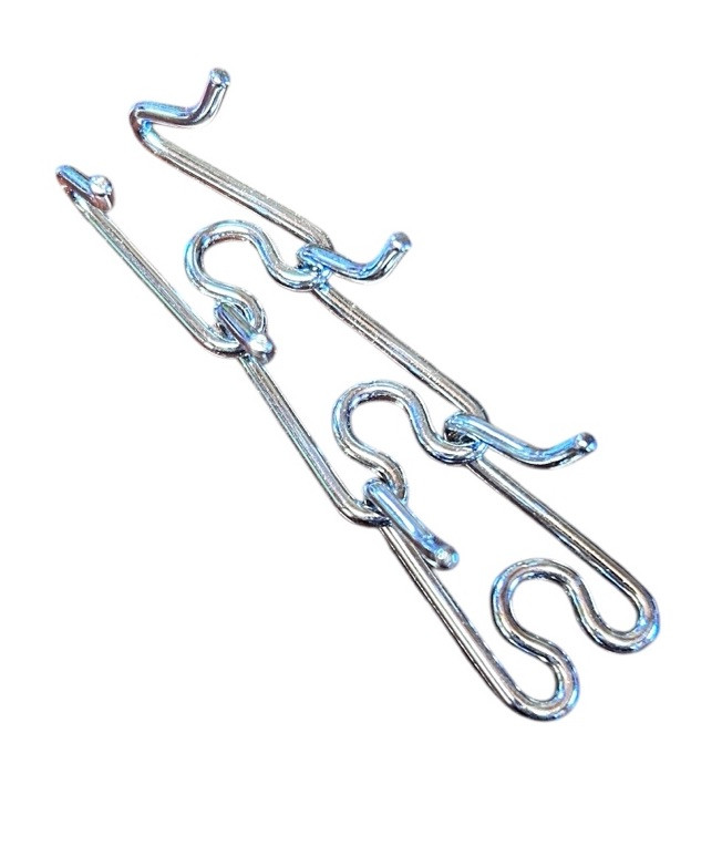 Lot Of 3 Herm Sprenger OEM Chrome Plated Steel Extra Links Prong Collar 2.25mm