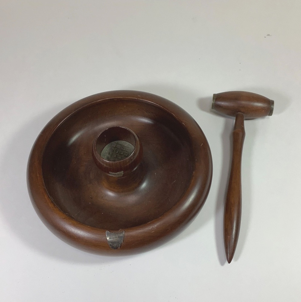 Nutcracker Tasmania Wood Brass Bowl & Hammer