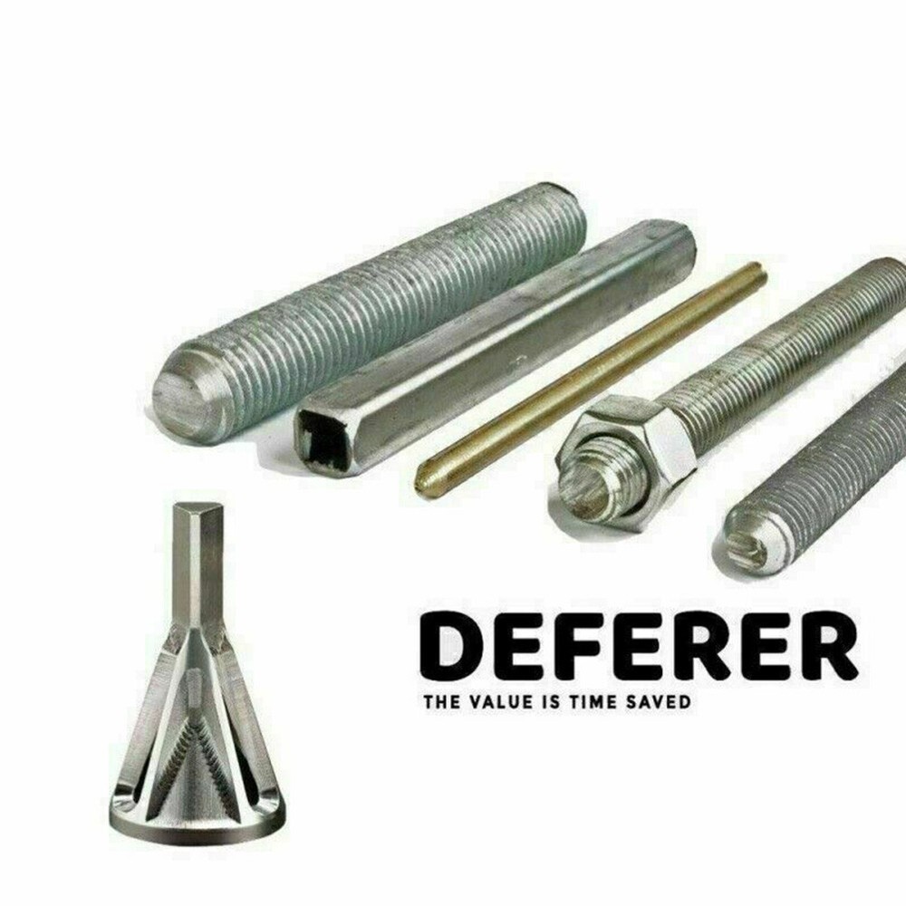 1Pcs Silver Triangle/Silver Hexagon Deburring Drill Bit Outer Chamfer Metal Tool