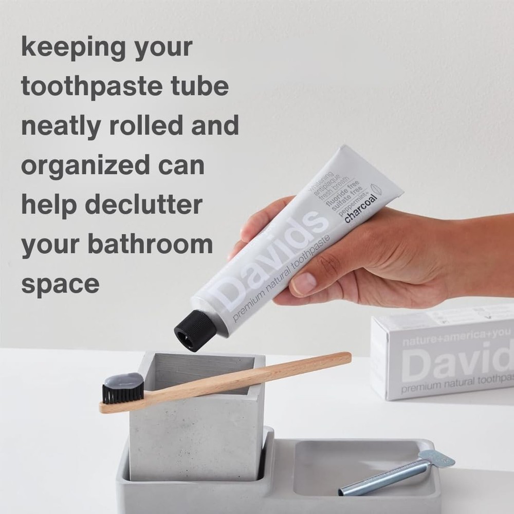 Davids Toothpaste Tube Squeezer, Dispenser Roller, Metal Key,...