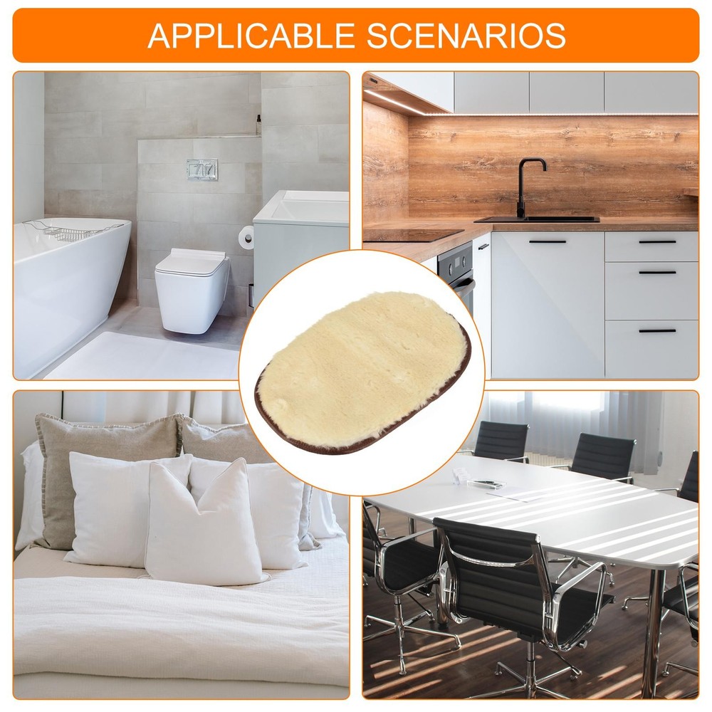 Microfiber Dusting Mitten Sponge Scratch Free House Cleaning Beige Brown