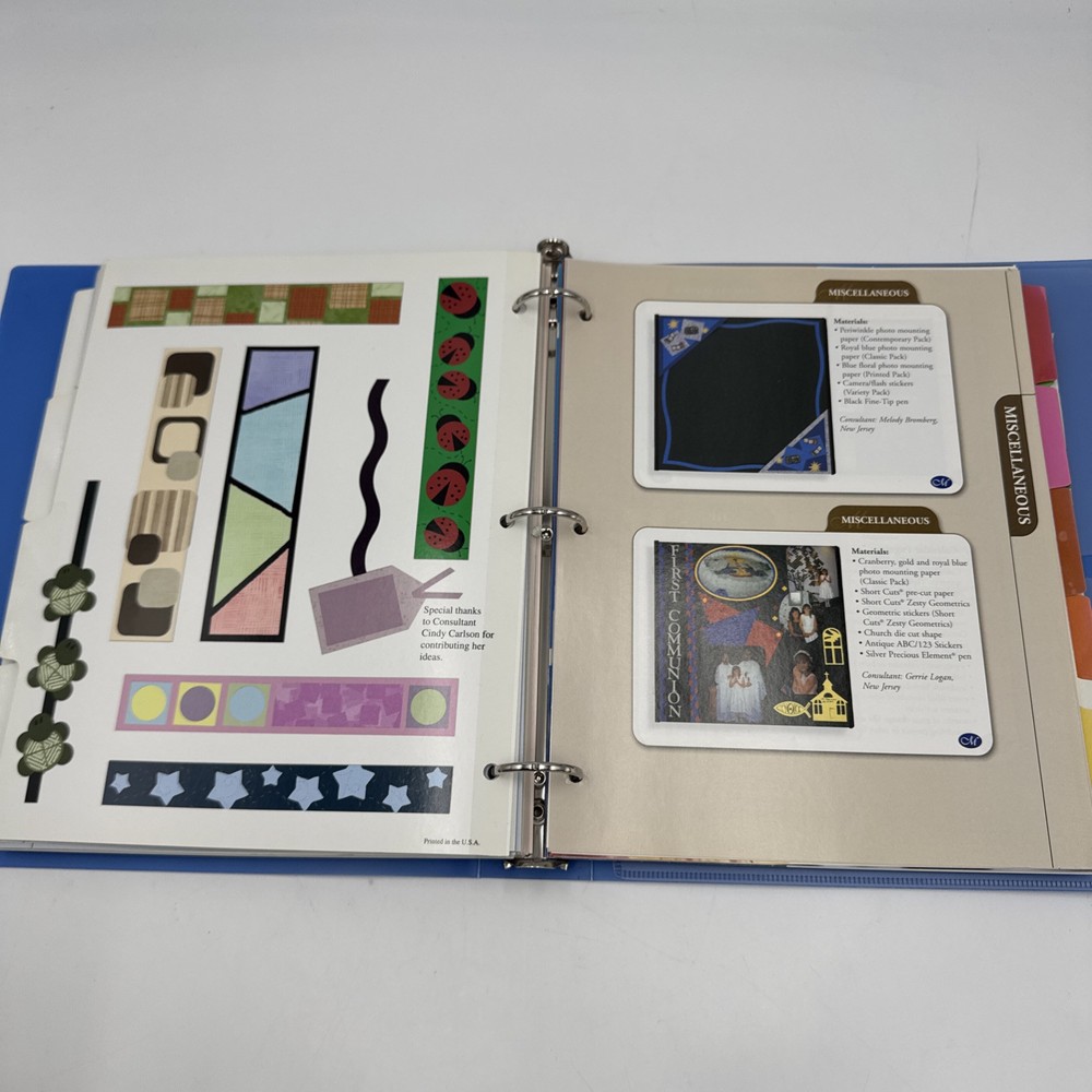 Creative Memories Scrapbooking Full Idea Page Patterns Organizer Binder 2005