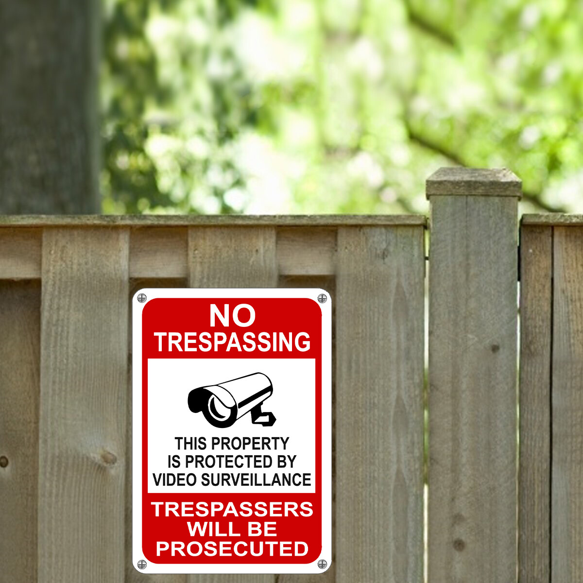 Property Protected By Video Surveillance Warning Security Camera Sign cctv 7x11"
