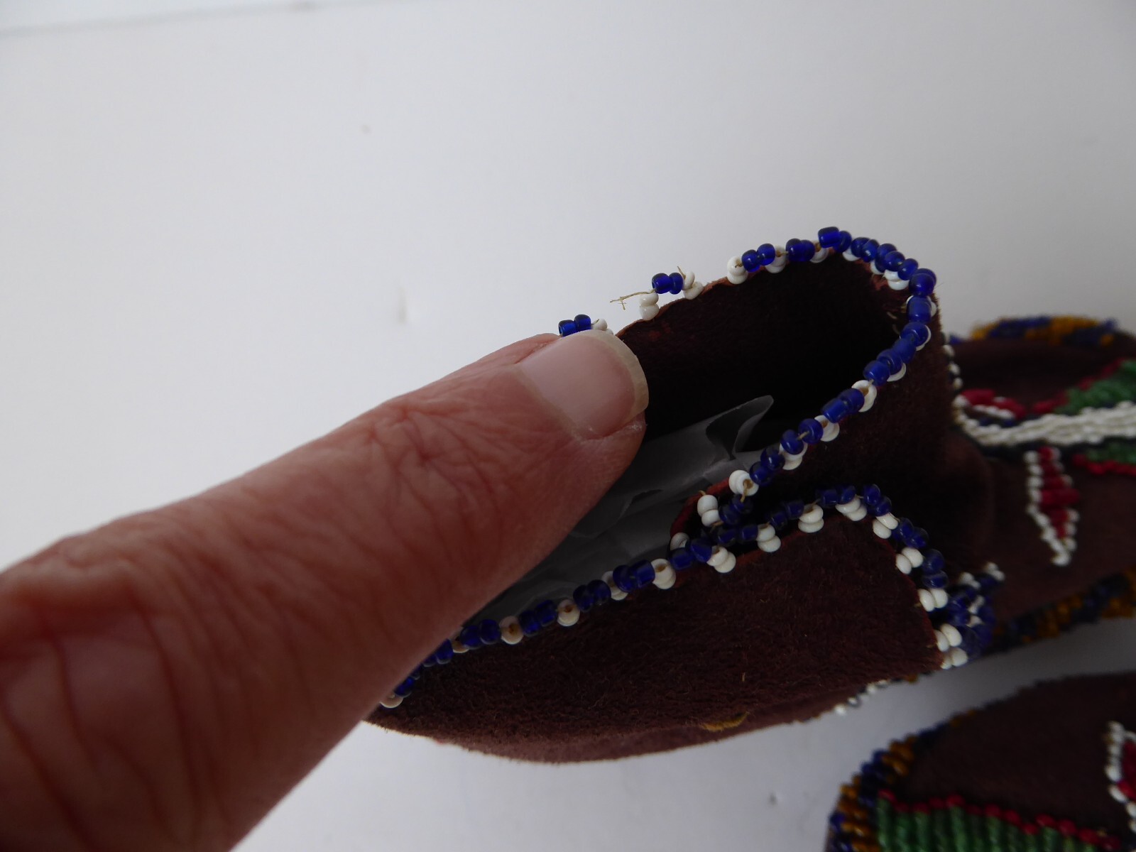 Antique Native American Indian Beaded Child's Moccasins