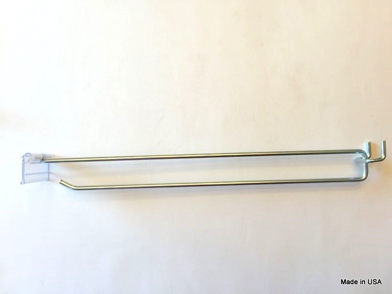 300 PACK 11" MEGA Flip Scan™ Metal Peg Hooks W/Label Holder 3/16-1/4 Pegboard