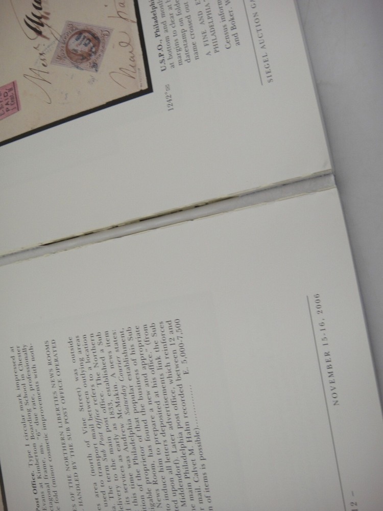 Siegel Stamp Auction Catalog Kuphal US Carriers Locals Independent Mails 2006