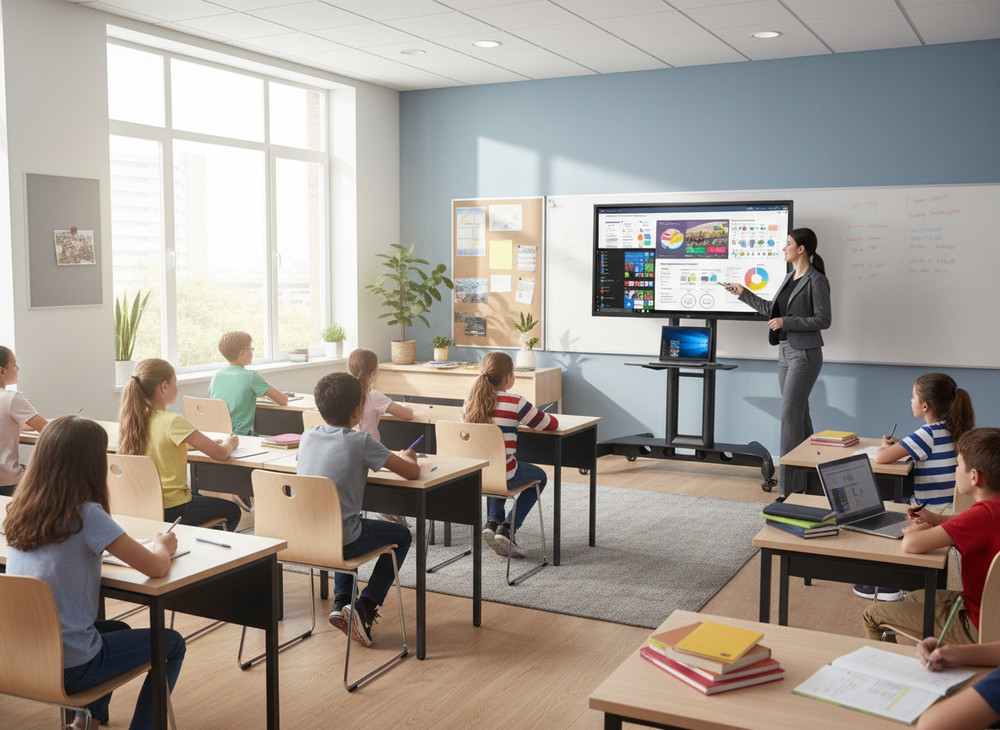 Dell 70" Smart board Interactive Whiteboard with Mobile Stand