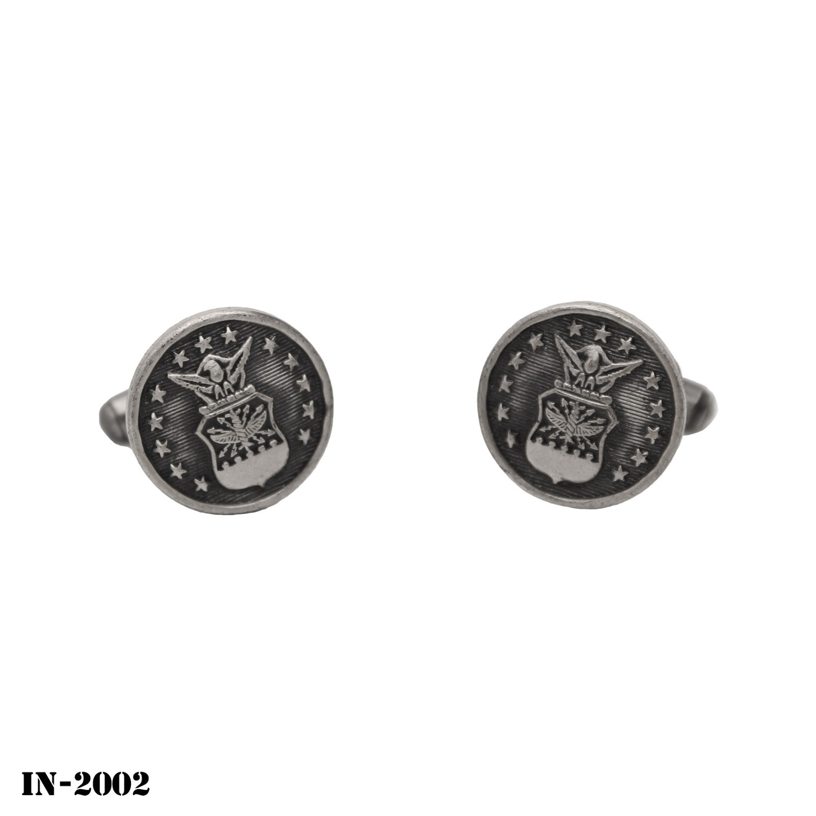Air Force Button Style Cuff Links ~ Oxidized ~ USAF ~ NEW ~ NS Meyer USA