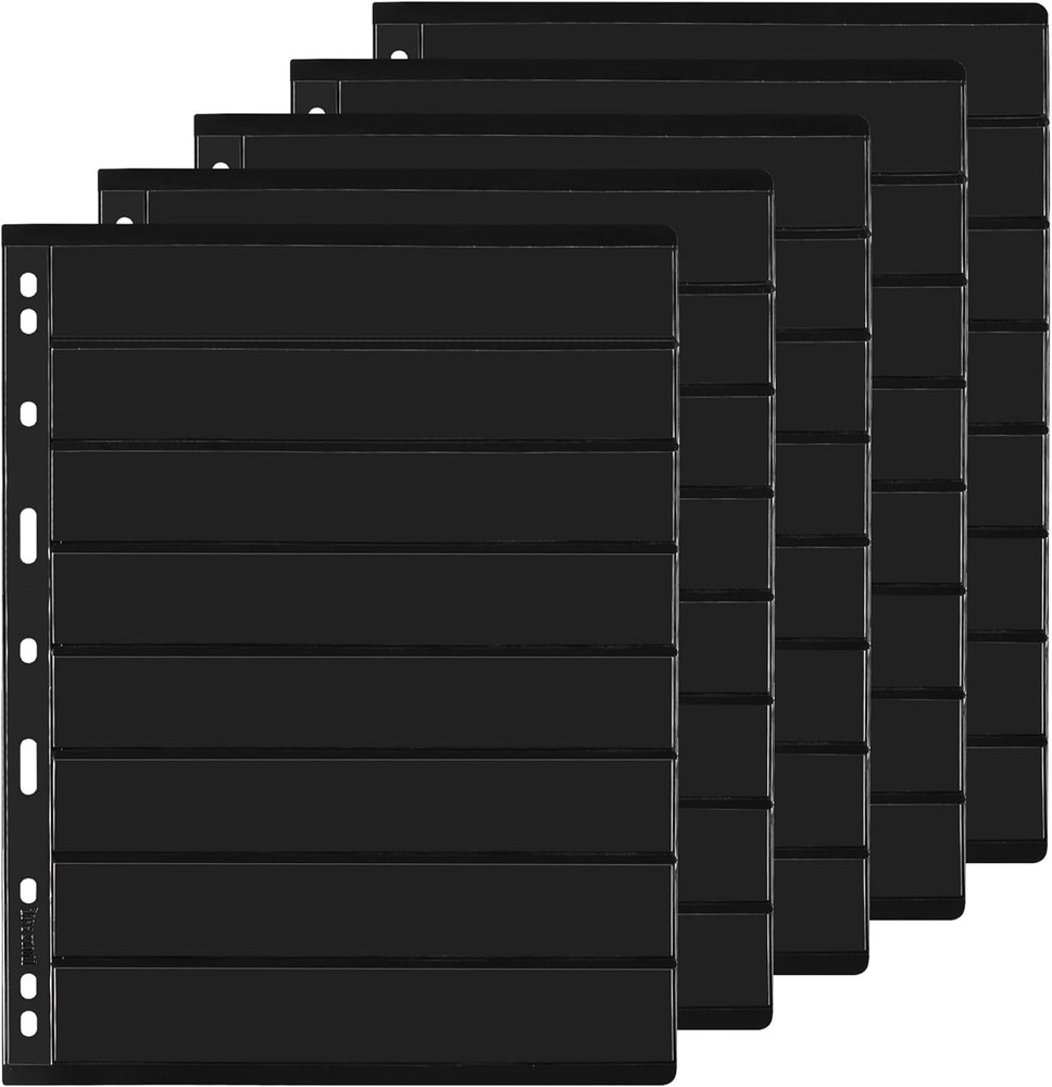 5 Stamp Collection Pages - 8 Pockets (7.7x1.18in), Eco-Friendly Design